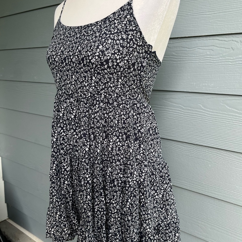 H&M Divided Backless Floral Spaghetti Strap Mini Dress 4 S - Picture 4 of 7
